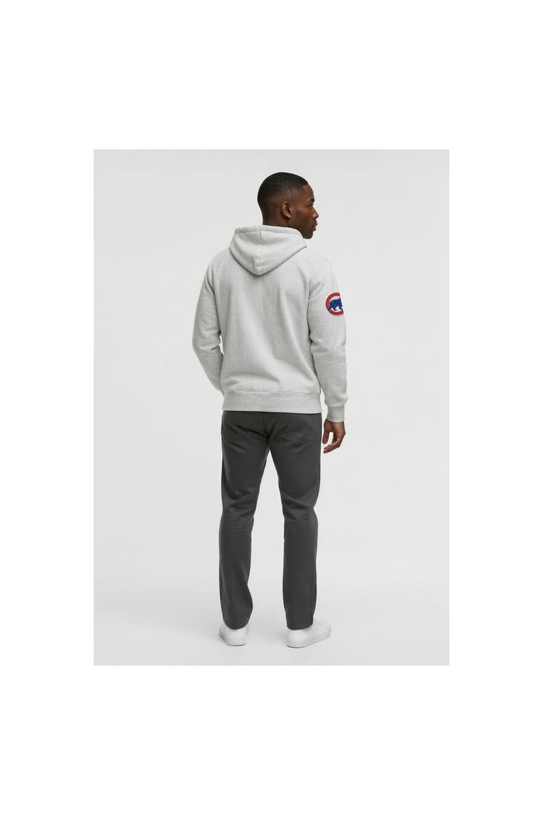 Men's Champion  Gray Chicago Cubs Reverse Weave Chenille Full-Zip Hoodie, Alternate, color, Gray