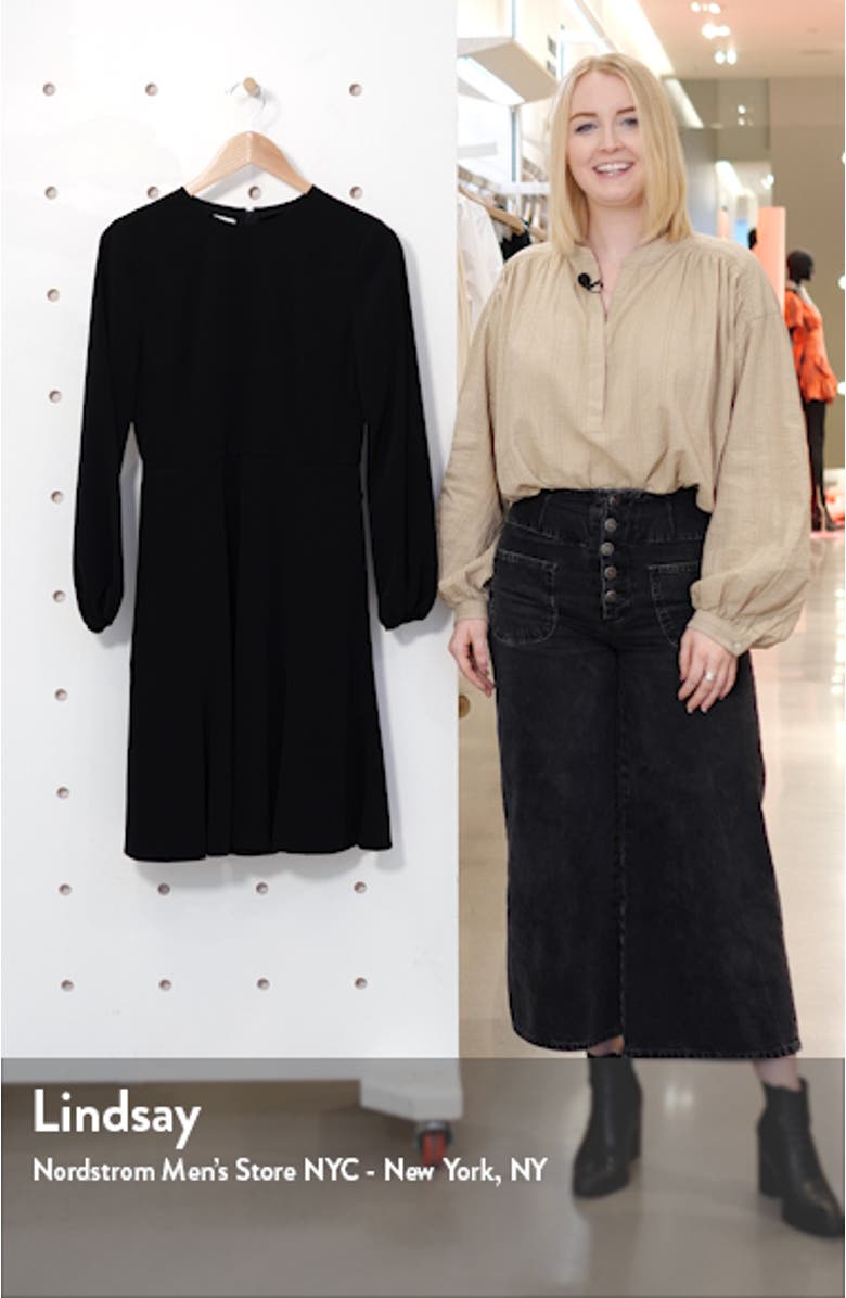 Blouson Long Sleeve A-Line Dress, sales video thumbnail