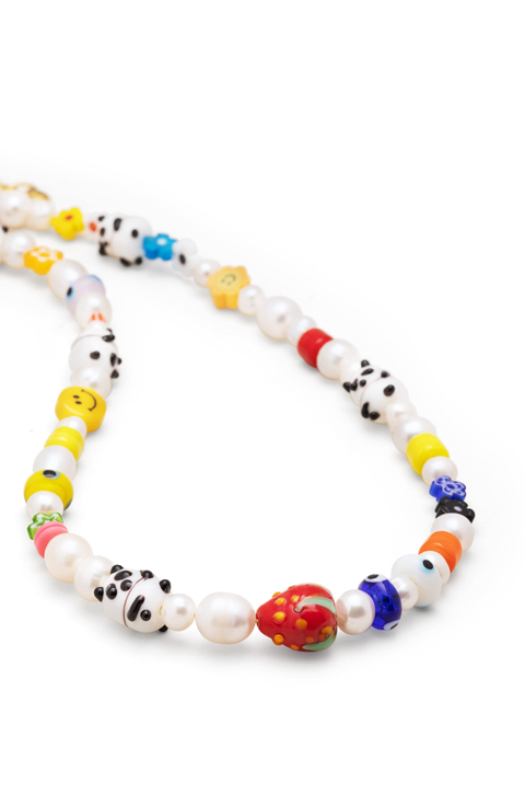 Panda Assorted Bead Pearl Necklace
