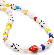 Nialaya Panda Assorted Bead Pearl Necklace