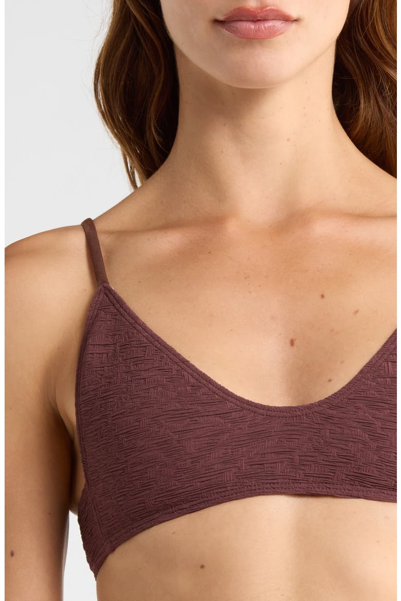 Cannon Crop Bikini Top, Alternate, color, RUM RAISIN