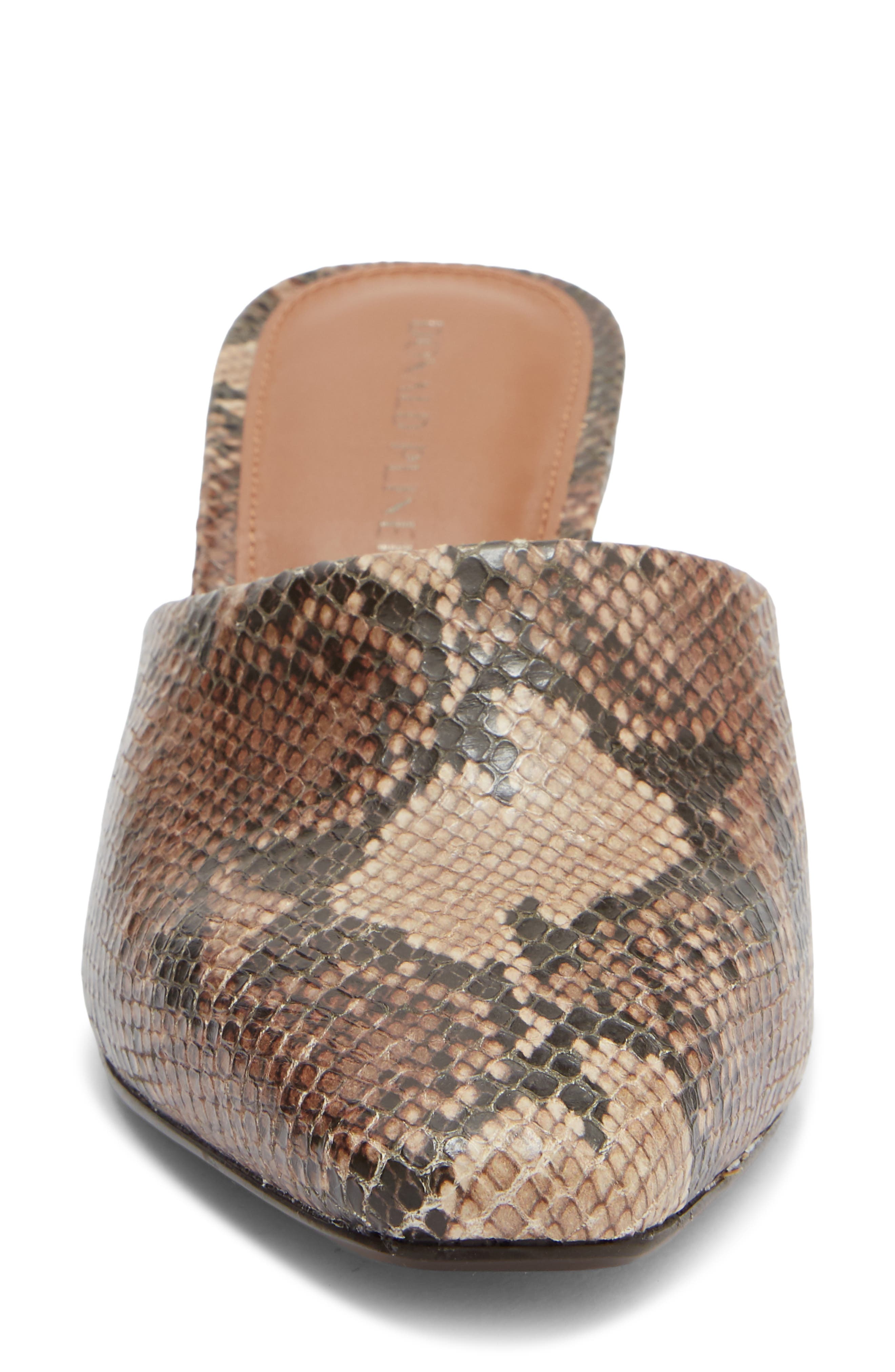 Fannie Leather Heeled Mule, Alternate, color, BROWN