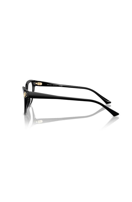 Jimmy Choo 52mm Cat Eye Optical Glasses In Black