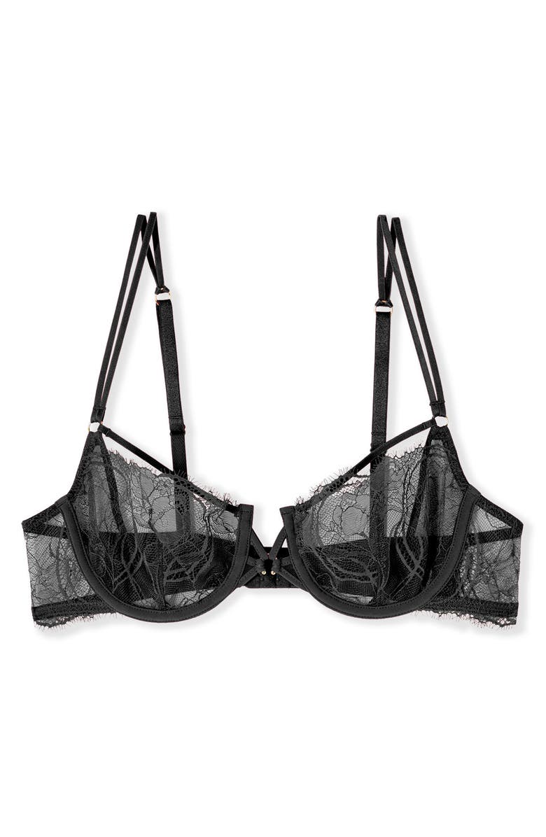 Etam Vertige N°9 Underwire Balconette Bra, Alternate, color, Black