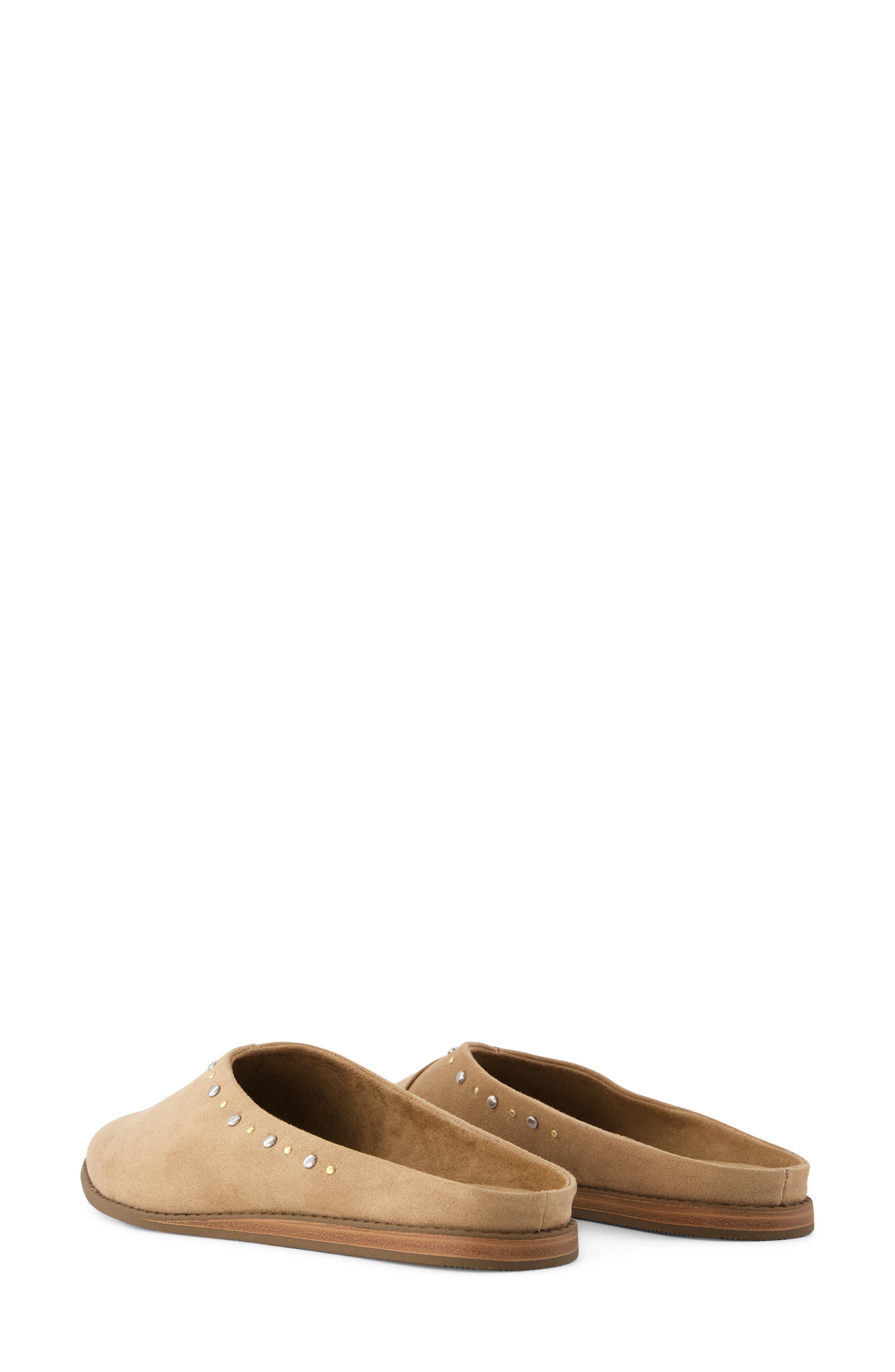 Amelia Flat Mule, Alternate, color, MEDIUM BEIGE STUDDED