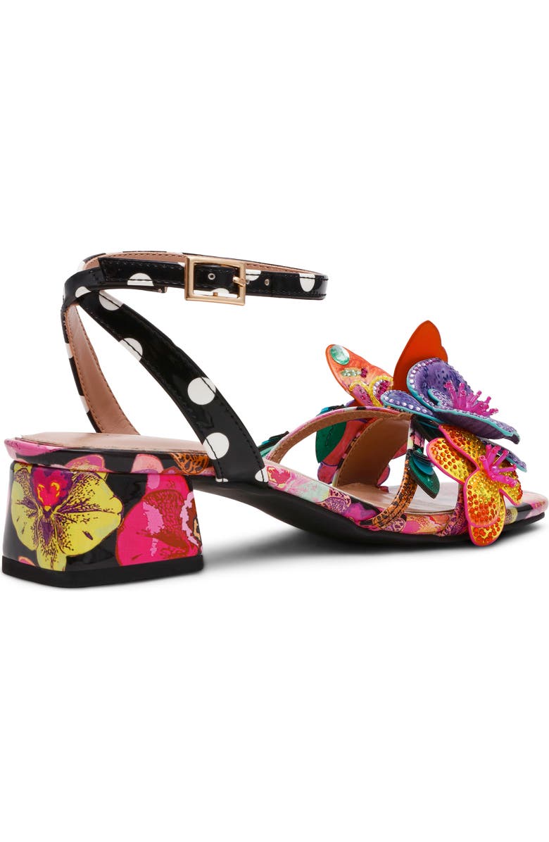 Betsey Johnson Maranda Ankle Strap Sandal, Alternate, color, Black Multi