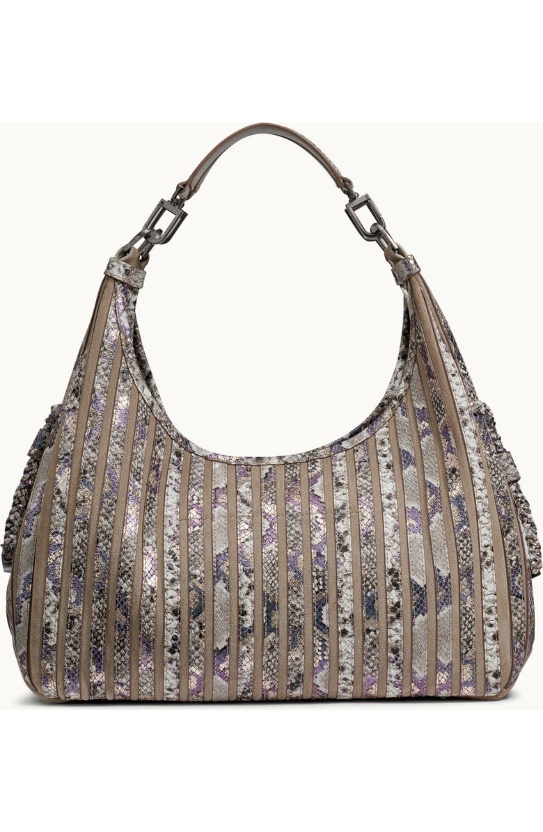 Donna Karan New York Bellerose Pieced Multi Python Hobo, Alternate, color,