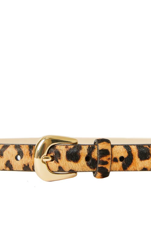 B-low The Belt Kennedy Mini Genuine Calf Hair Belt In Cheetah Gold