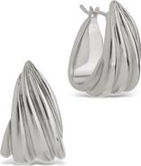 Sterling Forever Anouk Braided Twist Hoop Earrings
