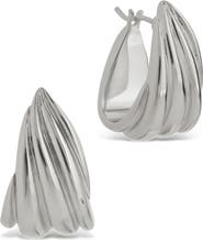 Sterling Forever Anouk Braided Twist Hoop Earrings