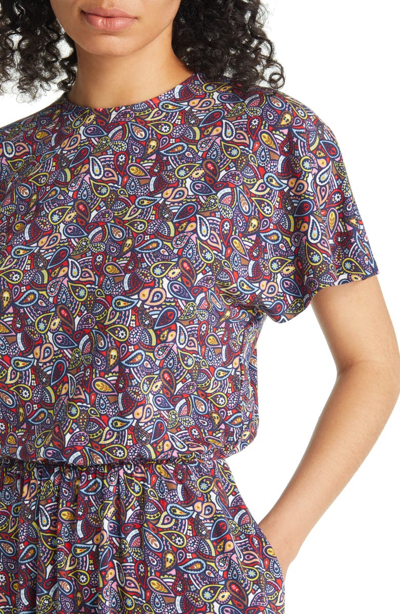 Boden Women's Paisley Print Flutter Sleeve Dress, Alternate, color, 