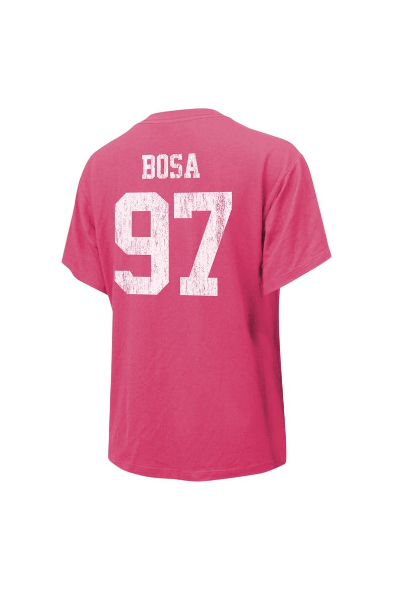 Women's Majestic Threads Nick Bosa Pink San Francisco 49ers Name & Number T-Shirt, Alternate, color, Pink