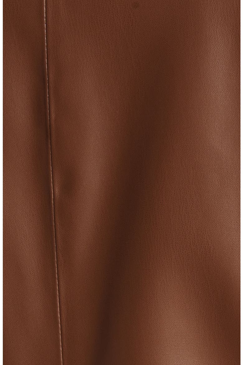 Faux Leather Blazer, Alternate, color, BROWN PINECONE
