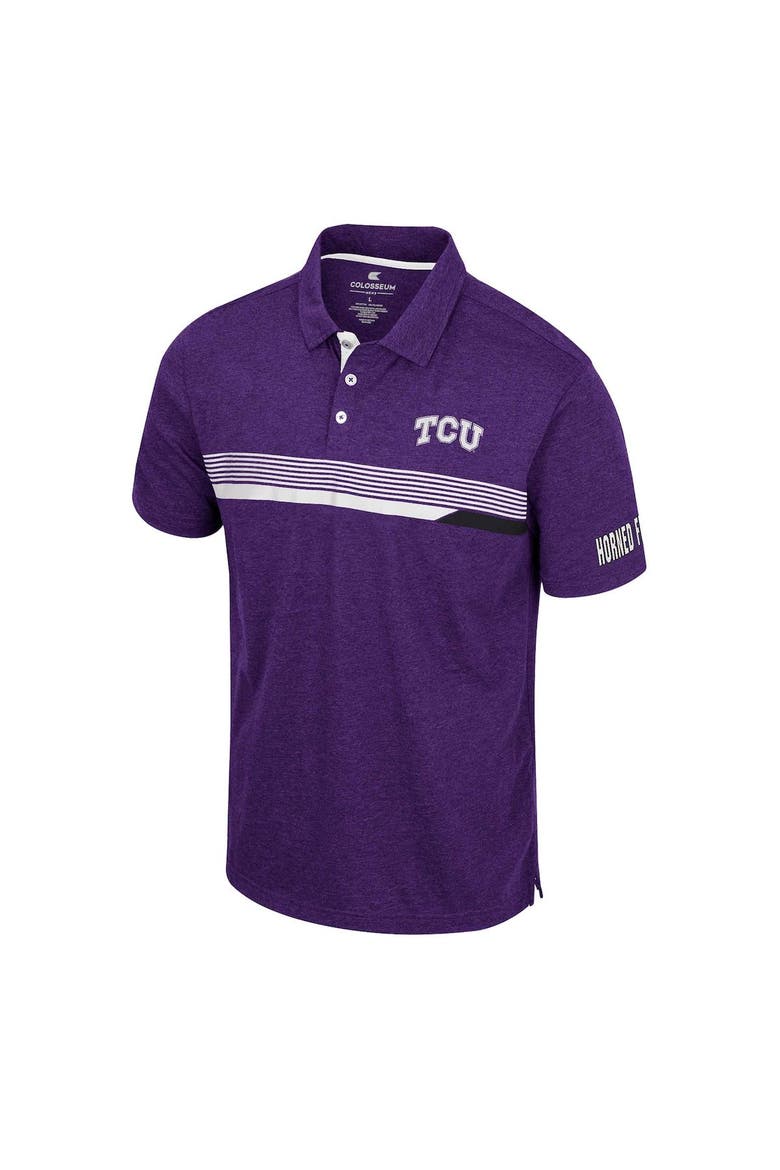 Men's Colosseum  Purple TCU Horned Frogs No Problemo Polo, Alternate, color, Purple