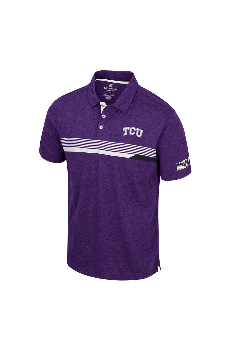 COLOSSEUM Men's Colosseum Purple TCU Horned Frogs No Problemo Polo, Alternate, color, Purple