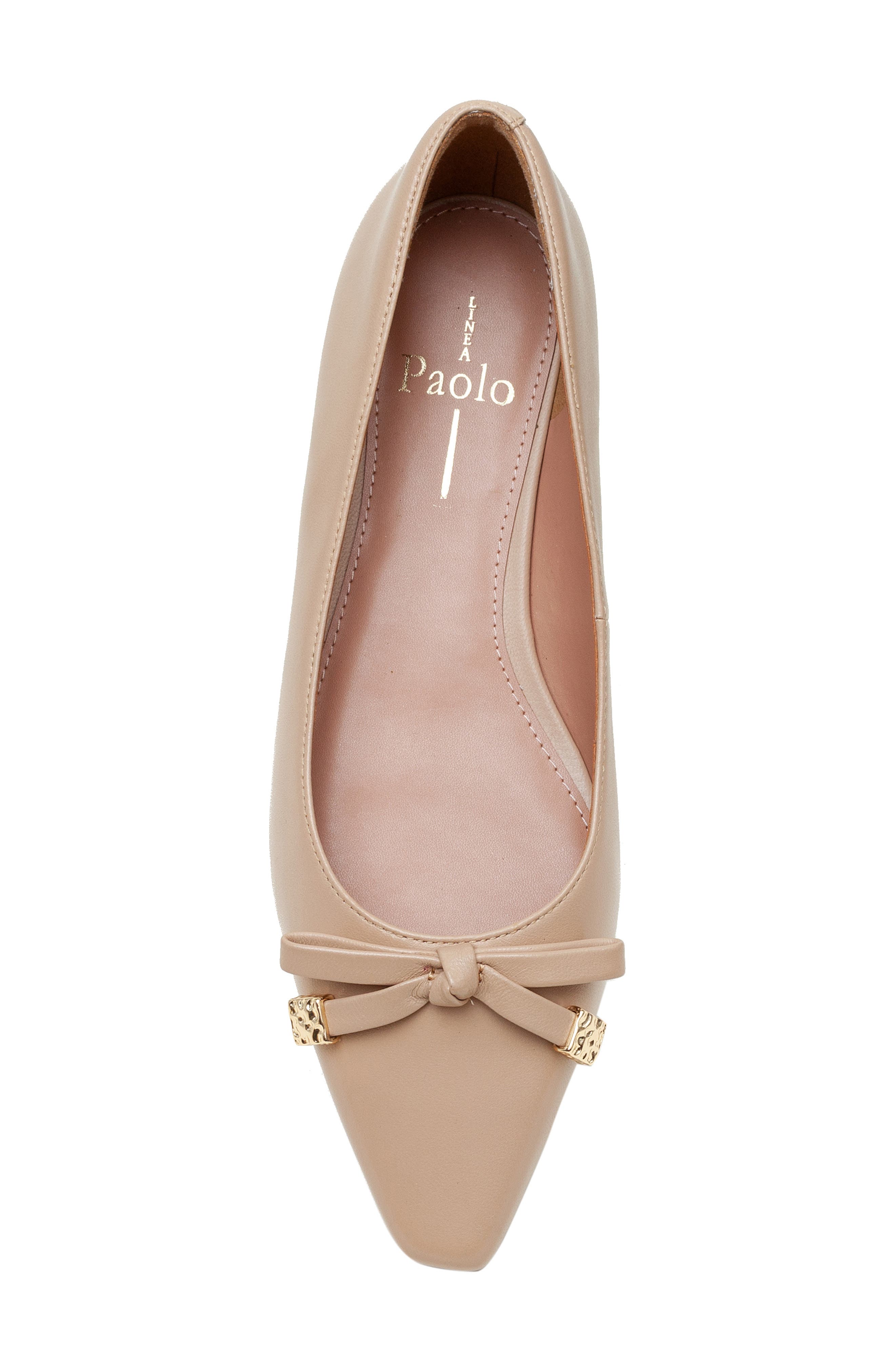 Linea Paolo Nicolis Pointed Toe Flat, Alternate, color, Blush Pink