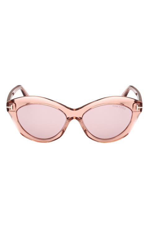 Toni 55mm Oval Sunglasses
