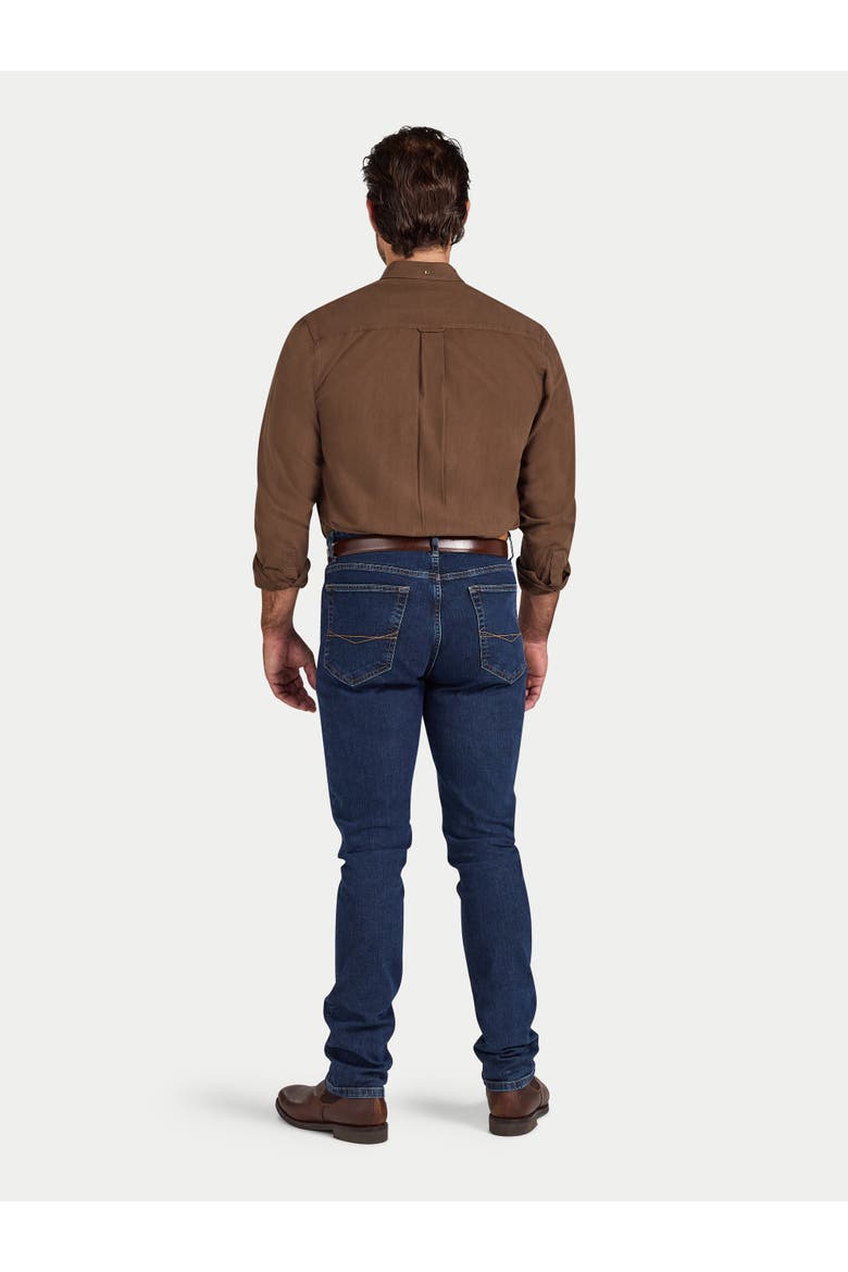 Long Sleeve Brushed Herringbone Shirt, Alternate, color, Brown