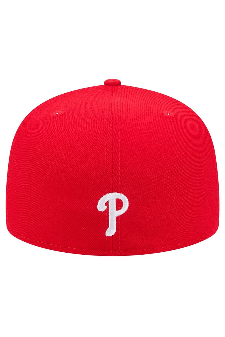 Men's New Era Red Philadelphia Phillies Ransom 59FIFTY Fitted Hat, Alternate, color, Red