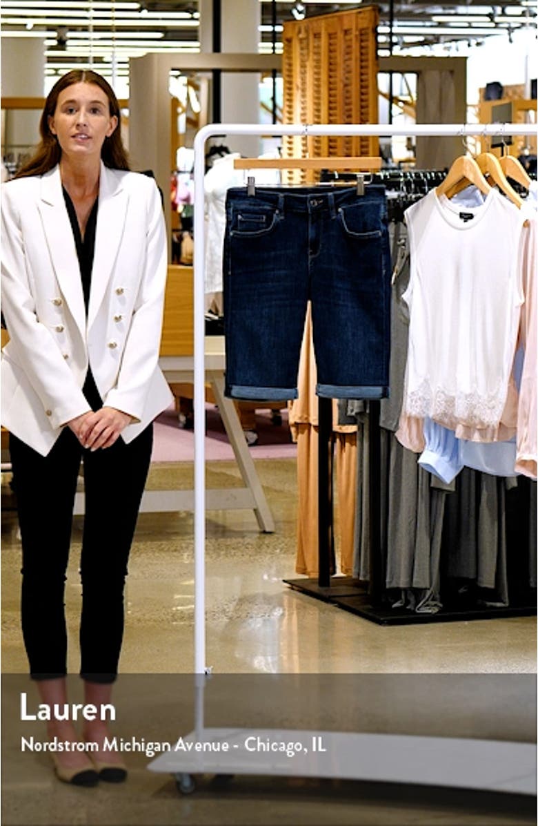 Karly Denim Bermuda Shorts, sales video thumbnail