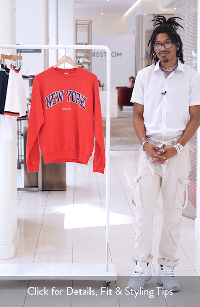 New York Ivy Cotton Crewneck Sweatshirt, sales video thumbnail
