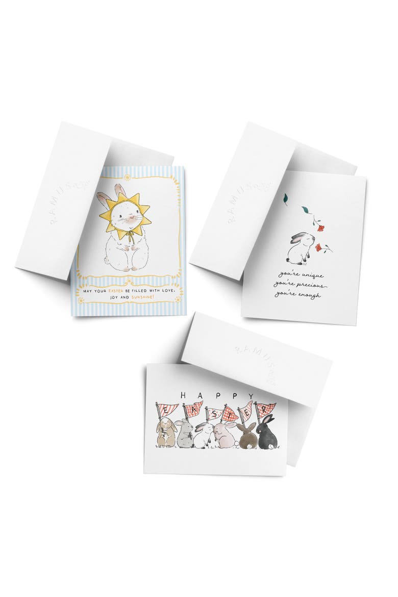 Easter/Spring Assorted Greeting Card Pack (3ct) "Sunny Bunny, Bunny Wind, Easter Bunnies", Main, color, Multi-Pack
