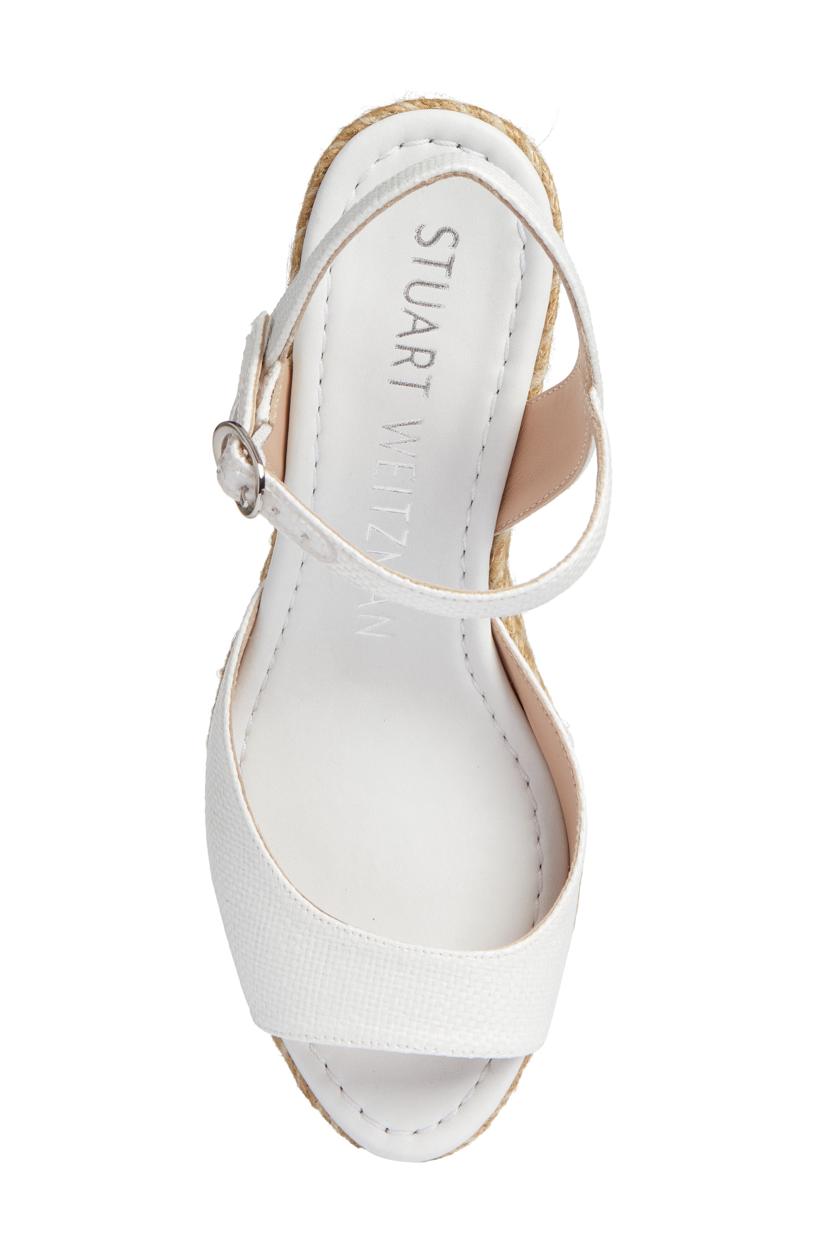 Tia Espadrille Wedge Sandal, Alternate, color, WHITE