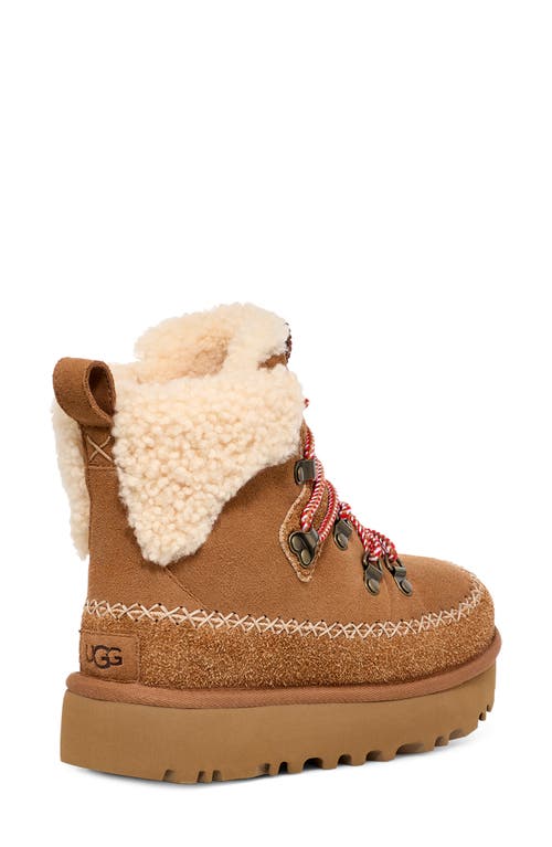 Ugg Alpine Suede Shearling Hiker Boots In Brown