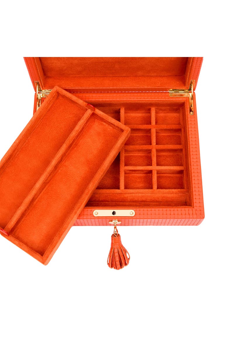 Charlotte Jewelry Box, Alternate, color, Orange
