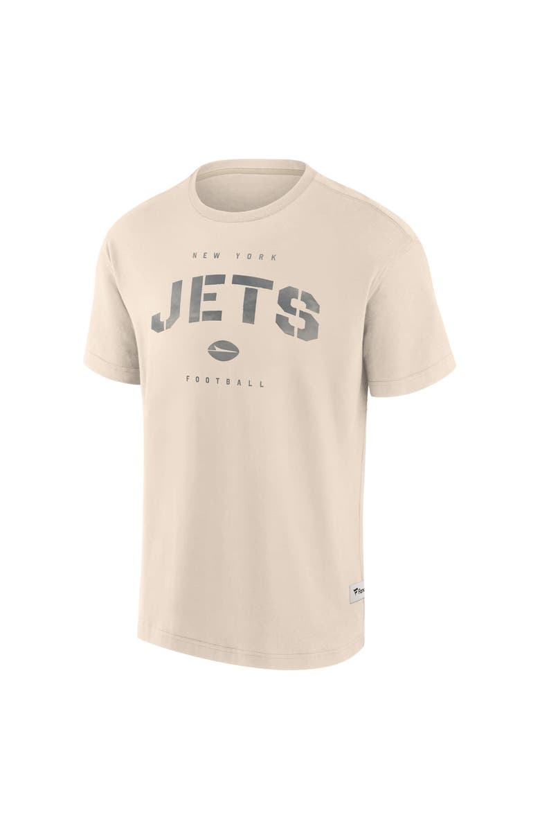 FANATICS Men's Fanatics Cream New York Jets Elements Weathered Tonal Future Ground T-Shirt, Alternate, color, Cream