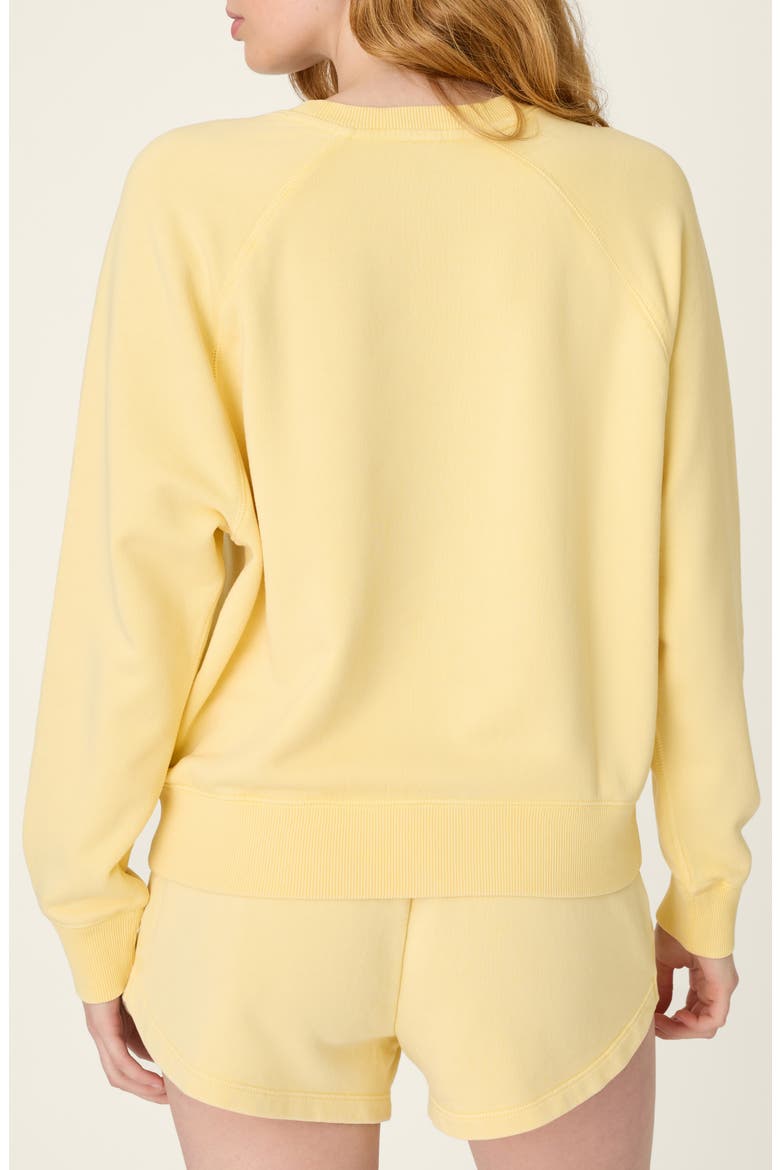 Meet Me by the Sea Cotton French Terry Graphic Sweatshirt, Alternate, color, SUNSHINE