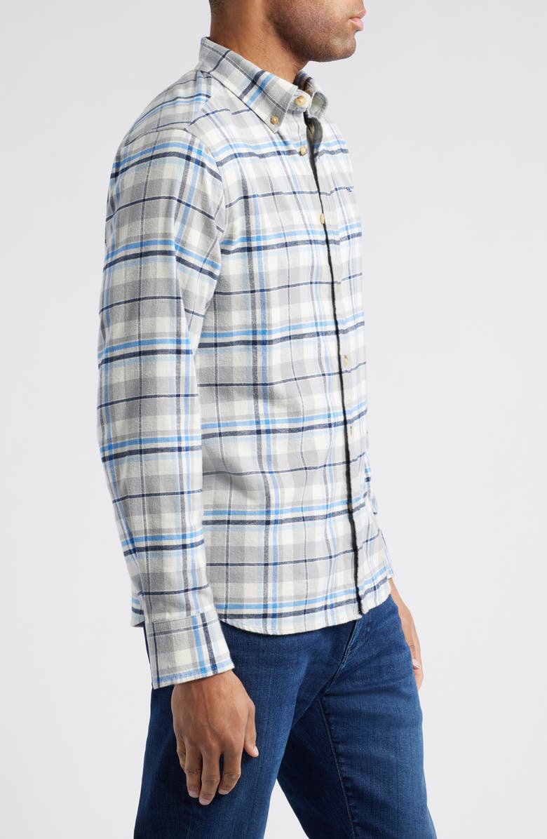 vineyard vines Plaid Stretch Cotton Flannel Button-Down Shirt, Alternate, color, 