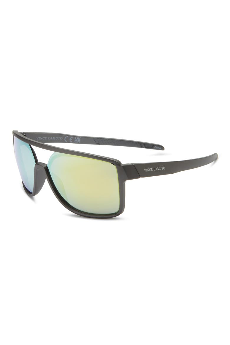 60mm Gradient Shield Sunglasses, Alternate, color, GREY