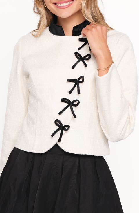 Jorah Bow Detail Crop Jacket