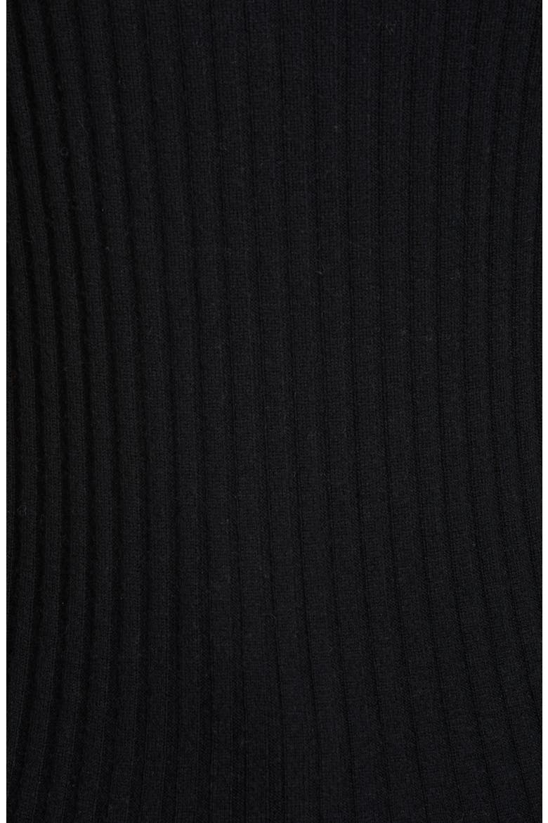 Ribbed Skinny Cashmere Cardigan, Alternate, color, BLACK