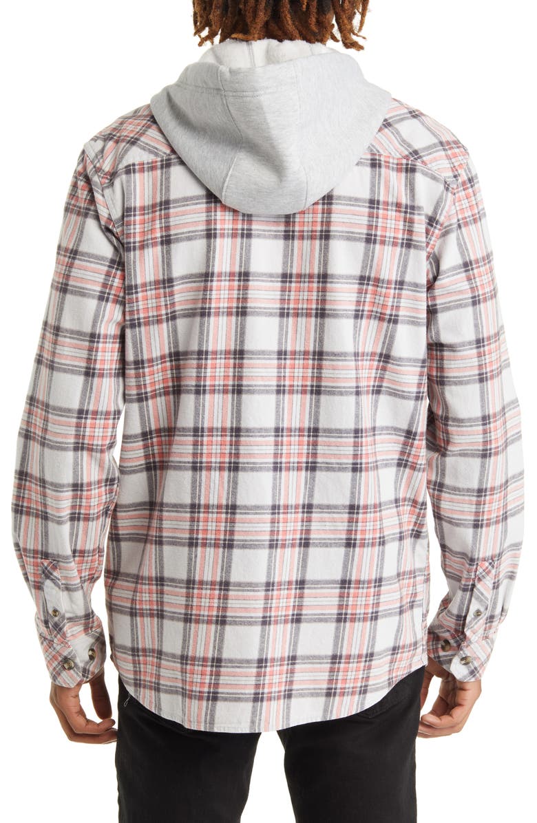 Rip Curl Ranchero Flannel Button-Up Hooded Shirt, Alternate, color, 