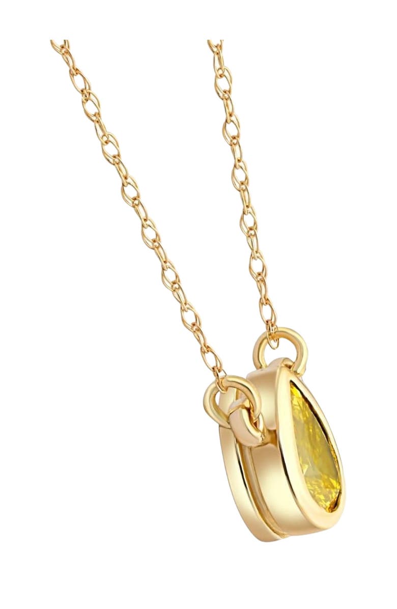 Bliss Diamond 1/4ct Fancy Pear Solitaire Diamond Necklace Gold Lab Grown Pendant, Alternate, color, 