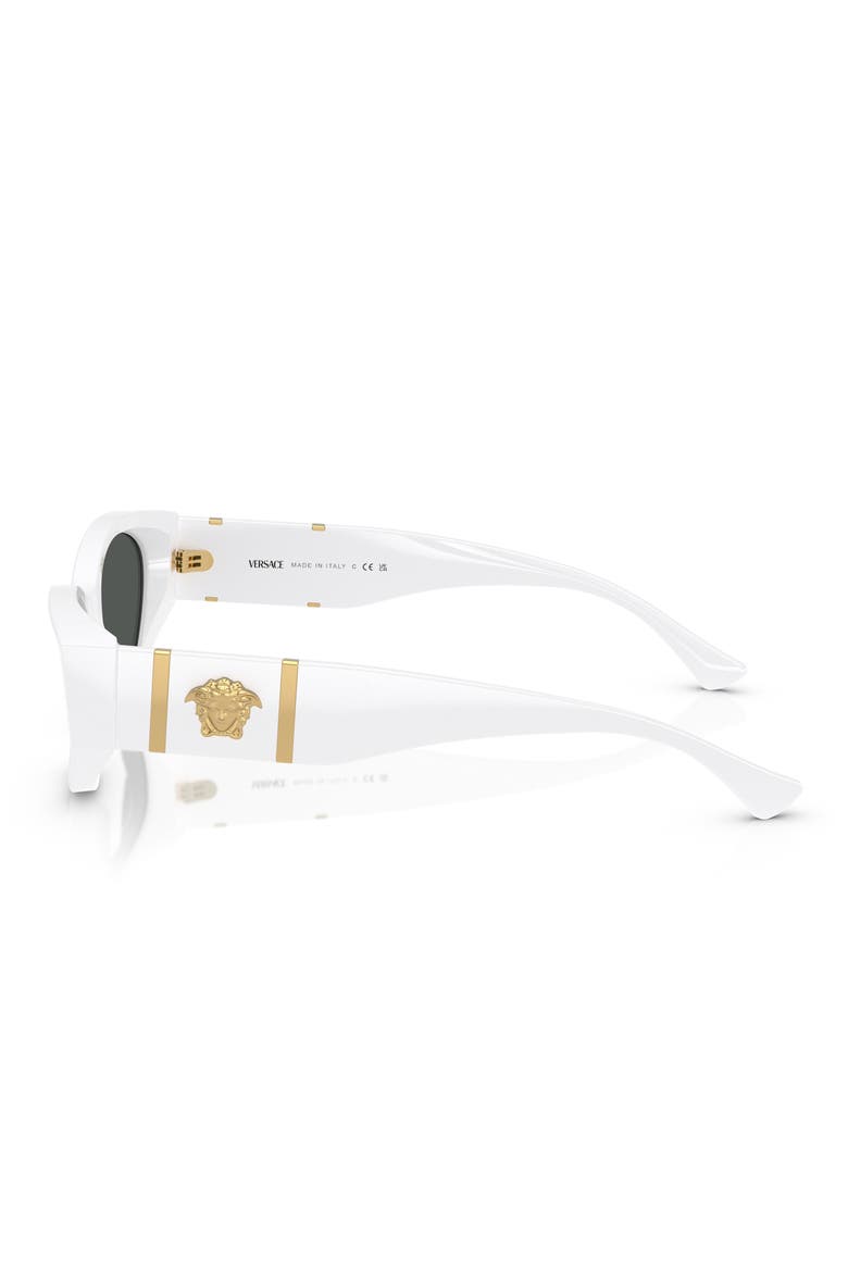 55mm Cat Eye Sunglasses, Alternate, color, WHITE