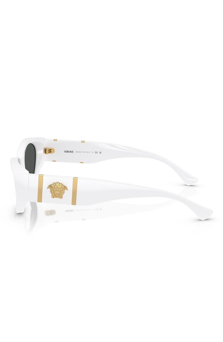 Versace 55mm Cat Eye Sunglasses, Alternate, color, White