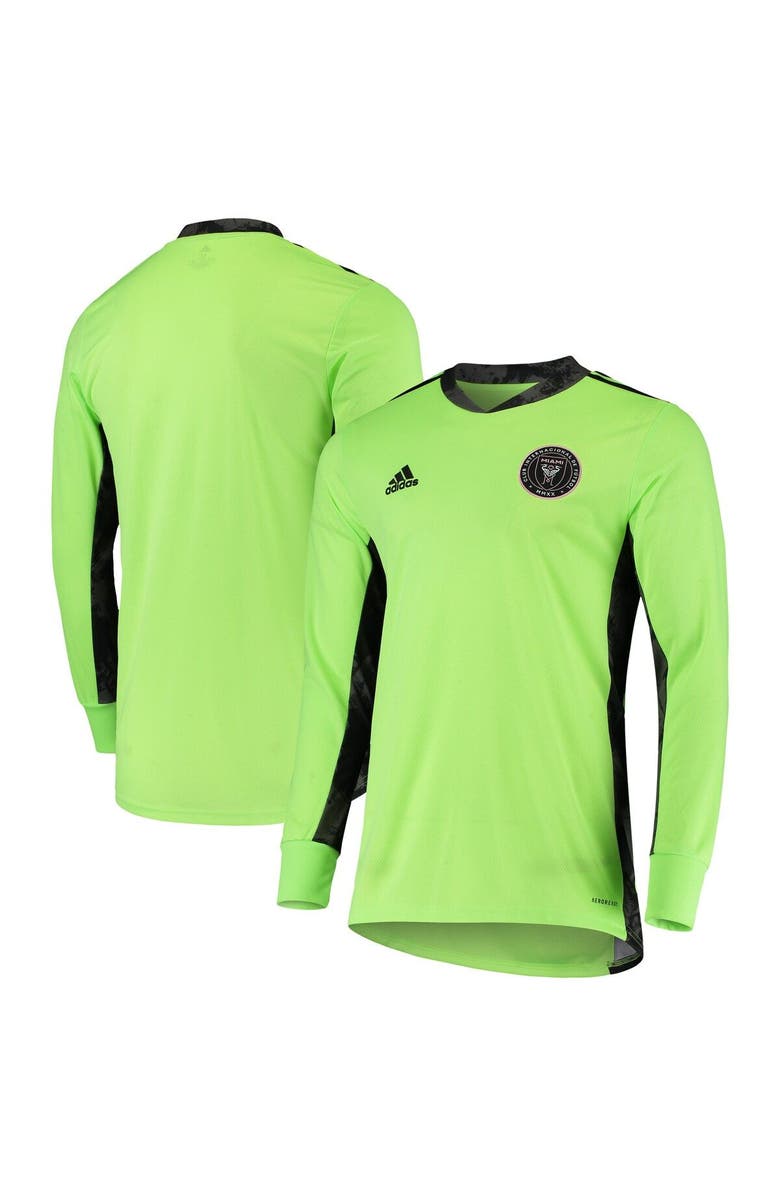 adidas Men's adidas Green Inter Miami CF Replica Goalkeeper Long Sleeve Jersey, Main, color,
