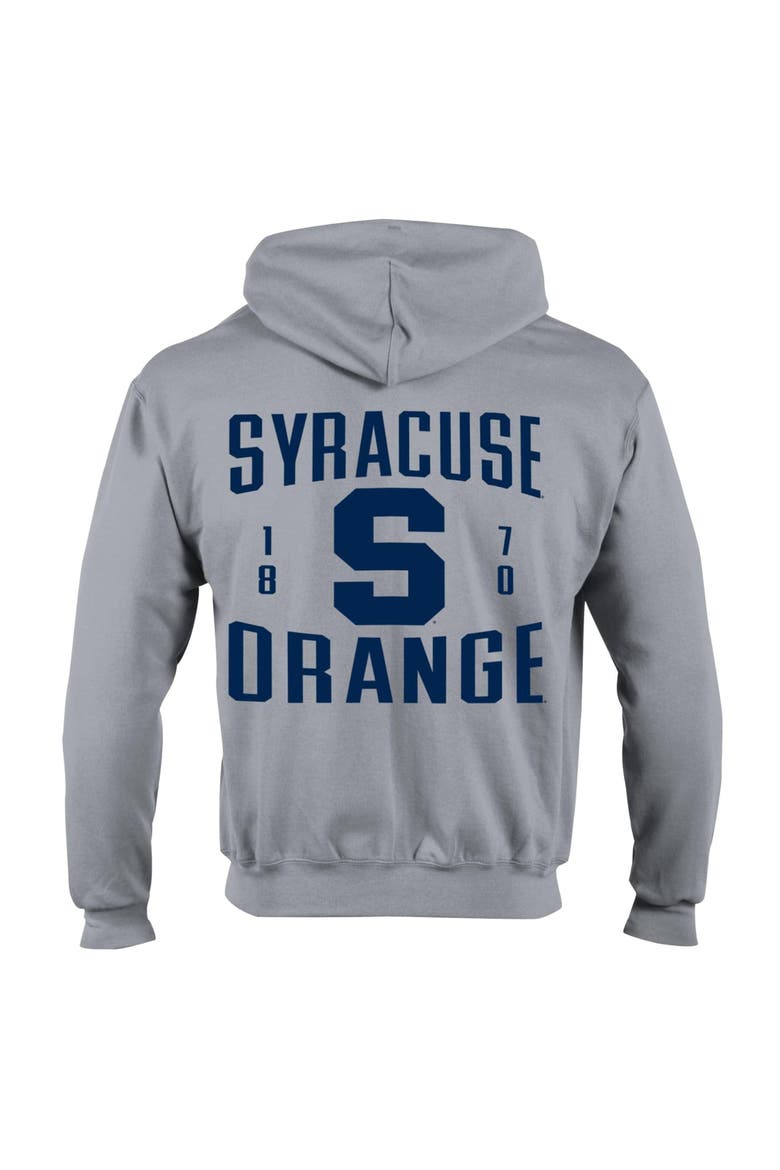 Men's Champion  Heather Gray Syracuse Orange Varsity Powerblend Full-Zip Fleece Hoodie, Alternate, color, Heather Gray