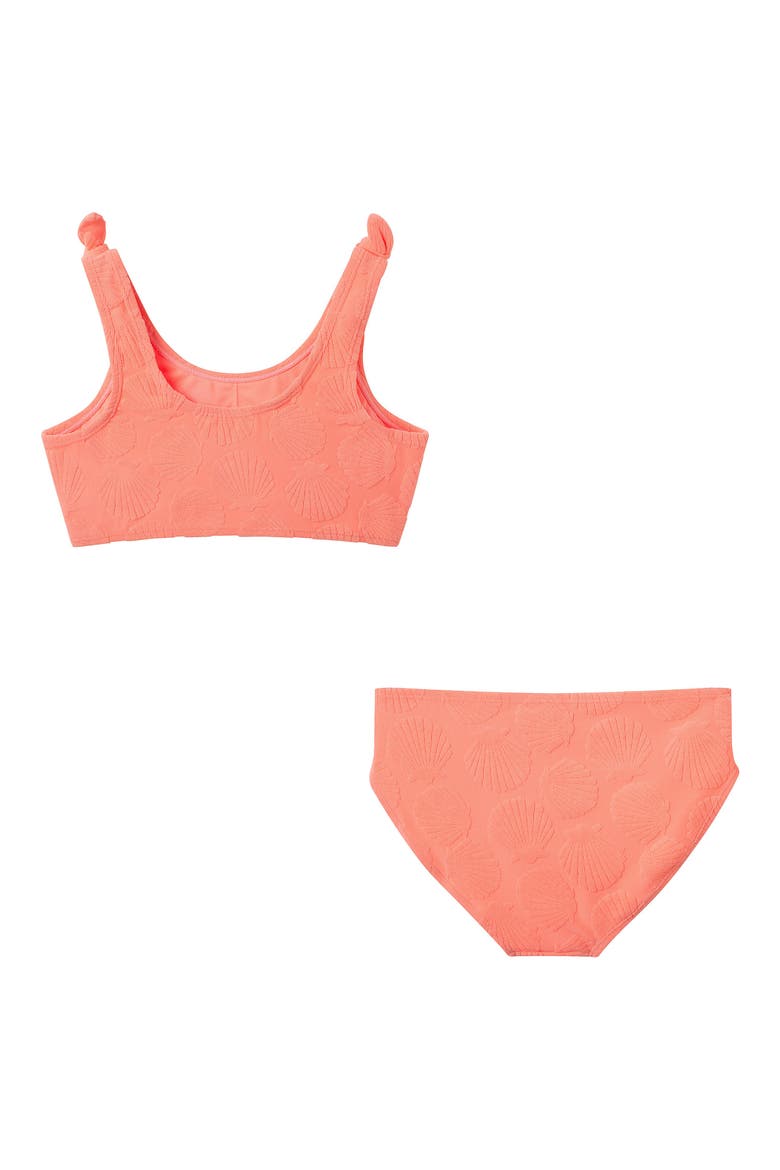 Kids' Shell Jacquard Two-Piece Swimsuit, Alternate, color, ORANGE