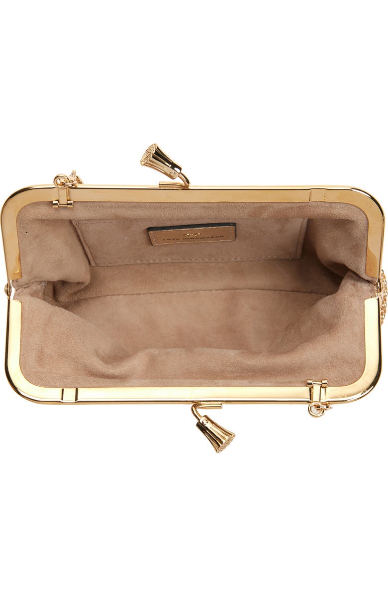 Anya Hindmarch Maud Metallic Mesh Clutch, Alternate, color, Gold