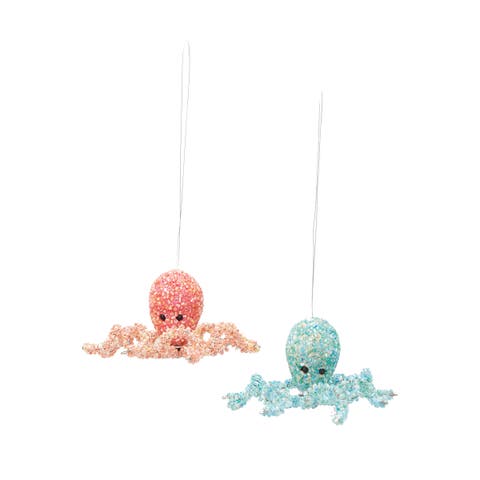 Beaded Octopus Ornament A/2