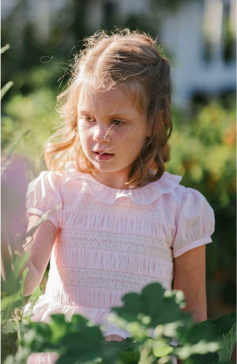 Hope & Henry Girls' Organic Puff Sleeve Smocked Party Dress, Kids, Alternate, color,