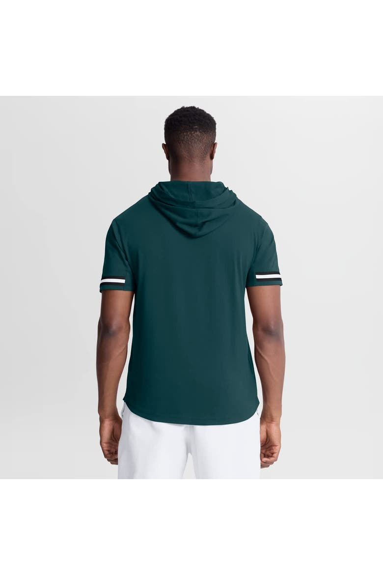 Men's Fanatics Midnight Green Philadelphia Eagles Optimal Play Short Sleeve Hooded T-Shirt, Alternate, color, Green