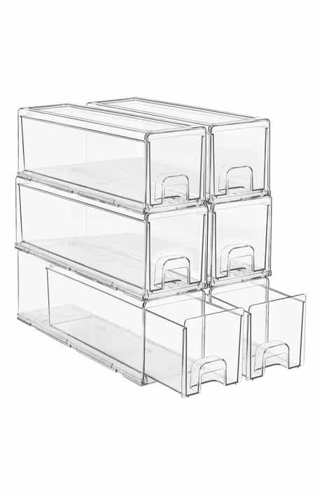 Set of 6 Pull-Out Fridge Storage Drawers