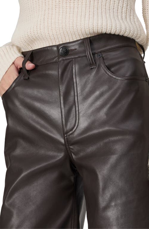 Rag & Bone Sofie High Waist Faux Leather Wide Leg Pants In Brown