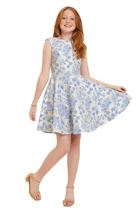 Cap Sleeve Boat Neck Dress In Longer Length