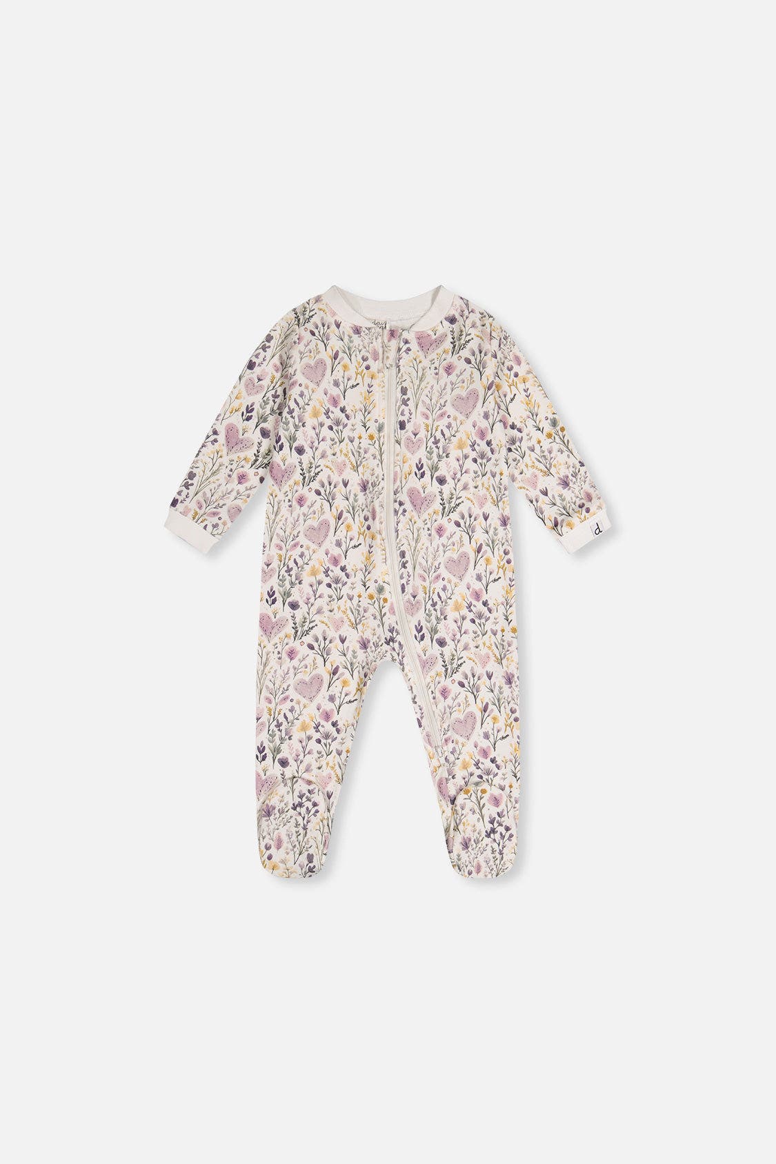 selected Beige with Hearts Print